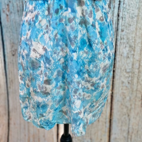 BEC + BRIDGE EUC Blue Sky Printed Strapless Silk Dress - Picture 7 of 12